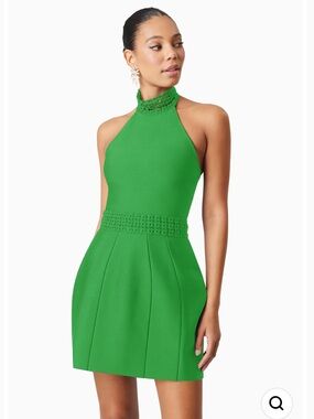 NWT ELLIATT green High-Neck Halter Mini Dress Sz small revolve cocktail $230
